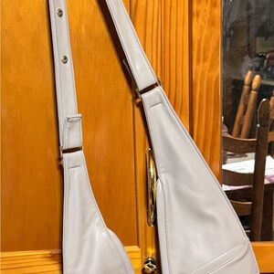 Sash Grey Faux Leather Classic Bag